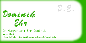 dominik ehr business card